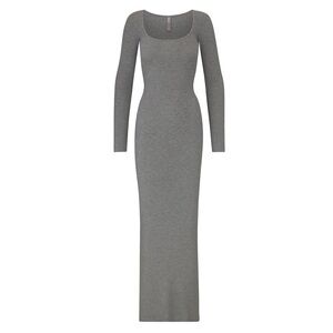 NEW w TAG! SKIMS Gray Long Sleeve Dress XS